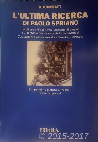Copertina di L' ultima ricerca di Paolo Spriano 